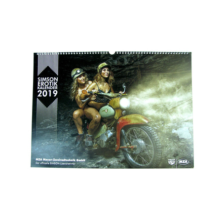 Calendar Simson for 2019 erotic "Great mopeds and hot curves"   Tytuł 