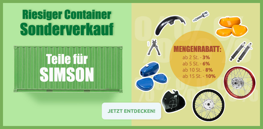 Riesiger Container Sonderverkauf - Teile für Simson