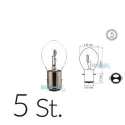 5 x incandescent bulb 12V 35 / 35W BA20d bilux lamp S2 E-mark