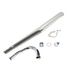 Angled exhaust system for MZ ETZ 125 150 - chrome-plated 1st quality