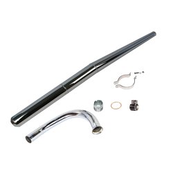 Angled exhaust system for MZ ETZ 250 - chrome-plated 1st quality
