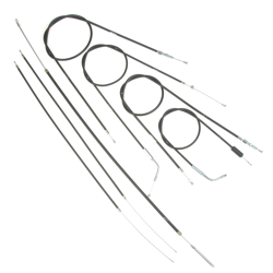 Bowden cable set Bowden cables suitable for Simson KR50 (7 pieces) - black
