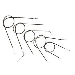 Bowden cable set for NSU Quickly N, S up to vehicle 268491 (5 pieces) - black