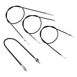Bowden cable set for Zündapp DB 203 Comfort (Bj. 52) with speedometer cable (4 pieces)