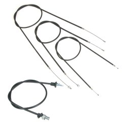 Bowden cable set + speedometer cable for AWO Sport (without adjusting screw) 4-part - black