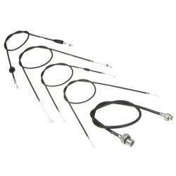 Bowden cable set + speedometer cable for MZ ETZ 250, ETZ251 ETZ301 (5 pieces)