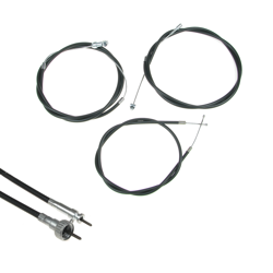 Bowden cable set + speedometer cable suitable for BMW R26 (4 pieces)