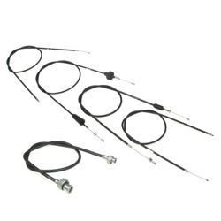 Bowden cable set + speedometer cable suitable for MZ TS250 Bowden cables (flat handlebar) black