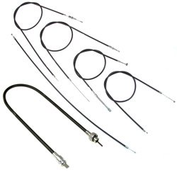 Bowden cable set + speedometer cable suitable for NSU Quick (6 pieces)