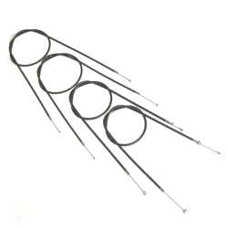 Bowden cable set suitable for DKW RT250 / 1 (4 pieces) - black