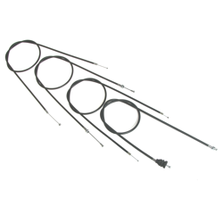 Bowden cable set suitable for MZ ES 175/2 250/2 (4 pieces) - black