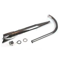 Exhaust system, exhaust for MZ RT125 / 1 | copper-plated nickel-plated chrome-plated new