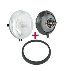 Headlight insert + lamp ring suitable for Simson SR50 SR80 round E-mark