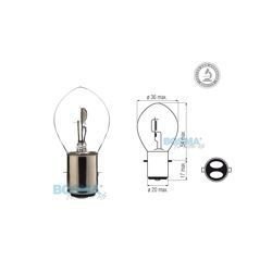 Incandescent light bulb 12V 35 / 35W BA20d S2 E-mark for Simson MZ Hercules