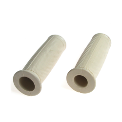 Pair of rubber grips 22 mm convex shape for IFA MZ RT125 BK350 ES175 250 - beige