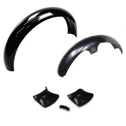 Set of 2x mudguards, 2x mud flaps + Bowden cable holder for Simson S51 S50
