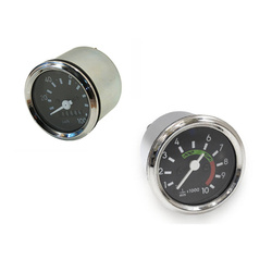 Set speedometer ø60 + DZM with high beam control for Simson S50 S51 S70 - chrome ring