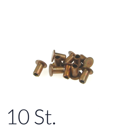 10 x rivets 5x9mm copper for brake pads, clutch pads, brake pads