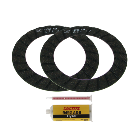 2x clutch lining thickness 3.5mm for clutch disc for MZ BK EMW + Loctite 9492