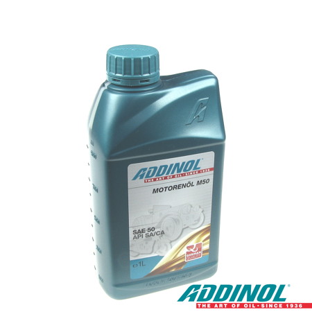 ADDINOL engine oil M50 four stroke 1 liter oldtimer oil for AWO EMW BMW R25 R35