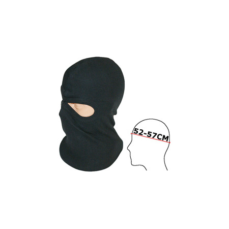 Balaclava black cotton S / M 2-hole mask for motorcycle moped bike quad