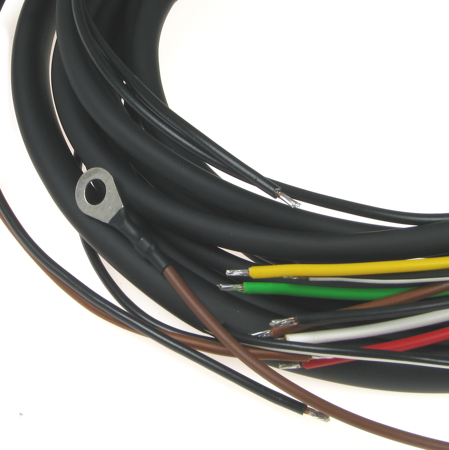 Cable harness for NSU OSL 251 with colored circuit diagram