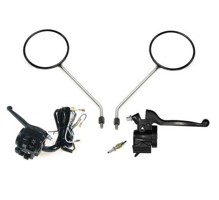 Handlebar fitting + switch combination + 2x mirror for Simson S50 S51 S70 SR50