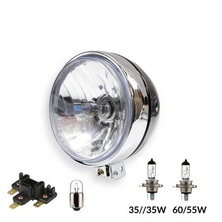 Headlight ball lamp H4 clear glass old version for Simson S50 S51 S70