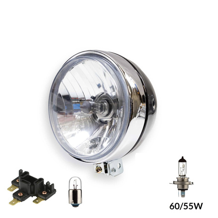 Headlight ball lamp H4 clear glass old version for Simson S50 S51 S70