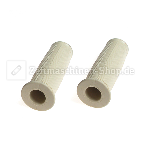 Pair of rubber grips 22 mm, beige, convex shape for Sachs 98 Express, Wanderer