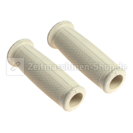 Pair of rubber grips 22 mm, beige, convex shape for Sachs 98 Express, Wanderer