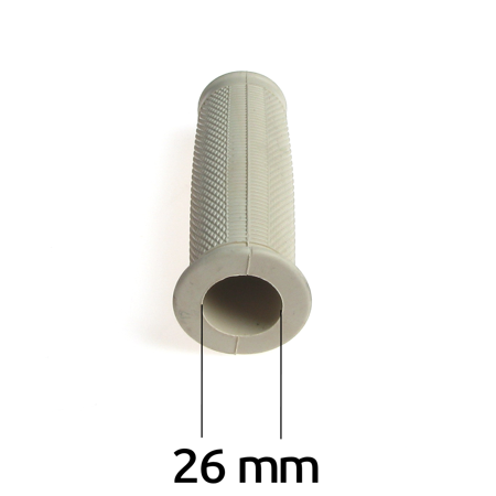 Pair of rubber grips 22 mm convex shape for IFA MZ RT125 BK350 ES175 250 - beige