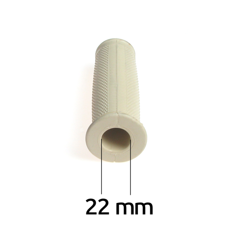 Pair of rubber grips 22 mm convex shape for IFA MZ RT125 BK350 ES175 250 - beige