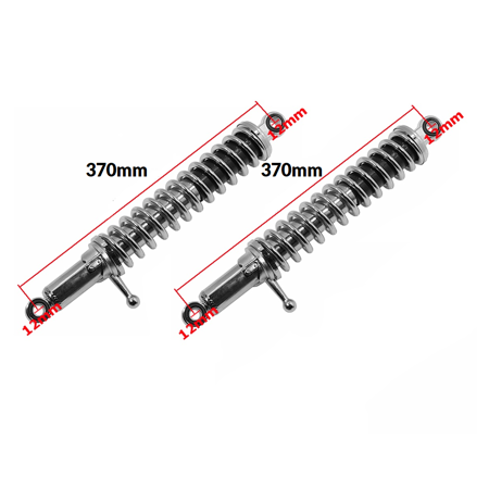 Pair of shock absorbers universal 370 mm / 12 mm for moped motorcycle scooter