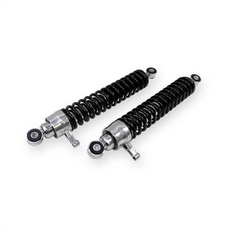 Pair of struts shock absorbers suitable for Simson S51 S50 S70 Enduro - chrome 360 mm