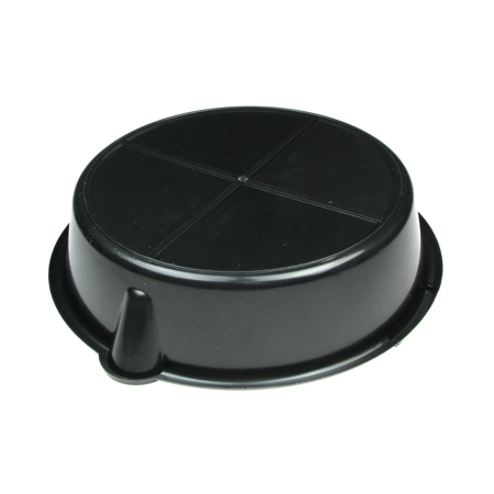 Plastic pan, oil pan, workshop pan, 8 L, round with pouring spout