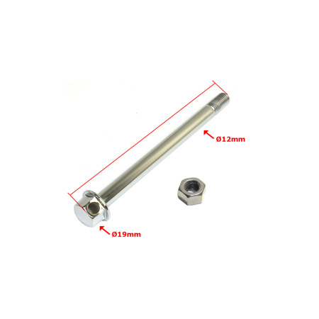 Rear thru axle + nut M12 suitable for Simson S50 S51 S70 S83 KR51 SR4 Duo