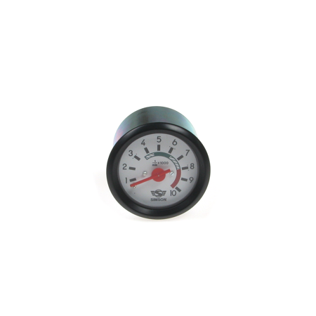 Rev counter with lighting, white ø60 MMB for Simson S50 S51 S53 S60 S70 S83