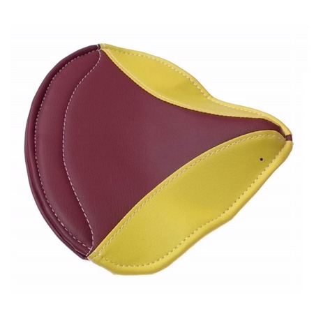 Saddlecloth seat cover for Simson SR2 SR2E (1st quality) - bordeaux / yellow