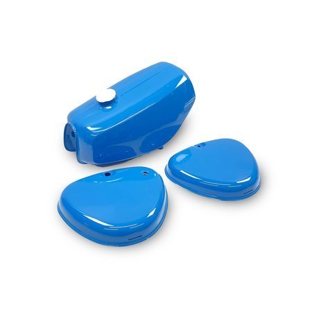 Set tank + side cover sealed 1st choice for Simson S51 S70 - blue sky blue