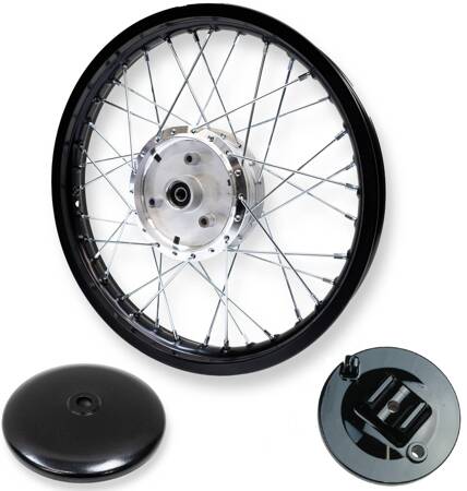 Spoked wheel 16 inches 1.60 x 16 "for Simson S50 S51 S70 KR51 SR4 - chrome-plated steel