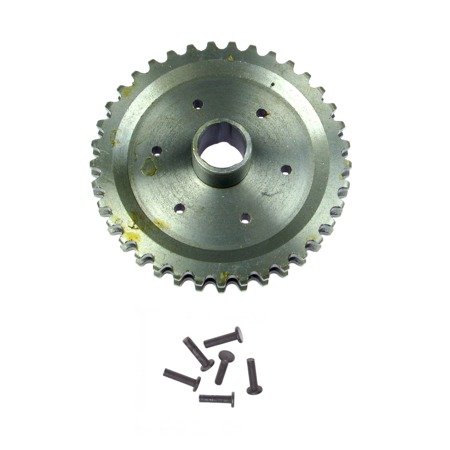 Sprocket set (double-sided) + 6x rivets suitable for MZ ES TS ETS ETZ 125 150