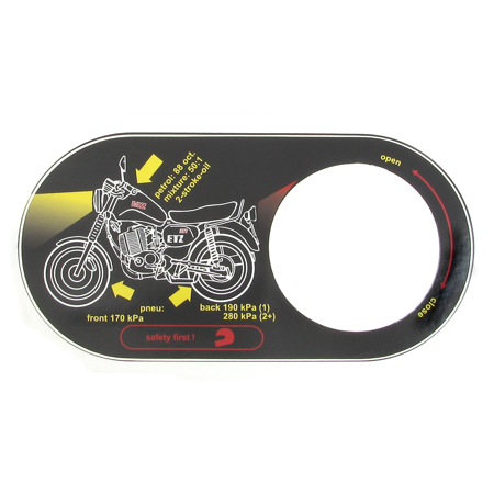 Sticker for MZ ETZ 251 on the tank cap adhesive film | UV-resistant, petrol-proof new