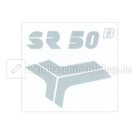 Sticker for Simson SR50 B silver | Lettering logo UV-resistant