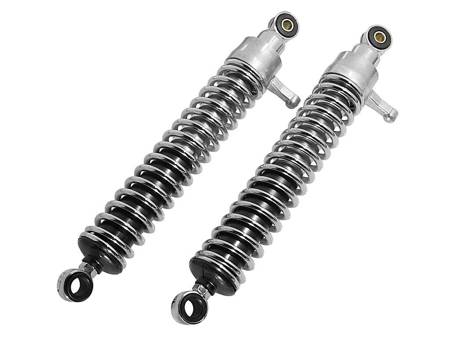 Struts shock absorbers (pair) chrome-plated with adjustment lever suitable for MZ ETZ TS