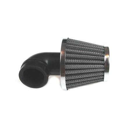 Tuning air filter for Simson, Hercules, Moped Moped Mokick - chrome (90 °, ø35 mm)