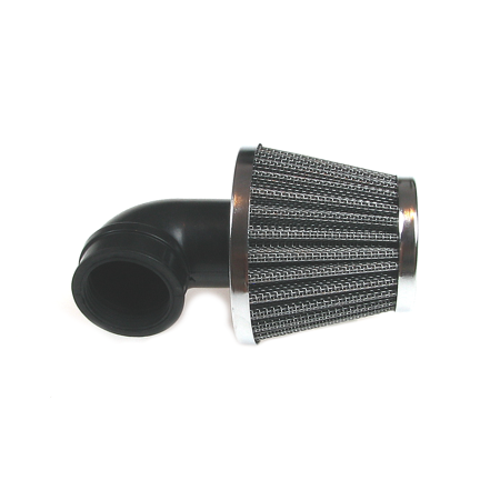 Tuning air filter for Simson, Hercules, Moped Moped Mokick - chrome (90 °, ø38 mm)