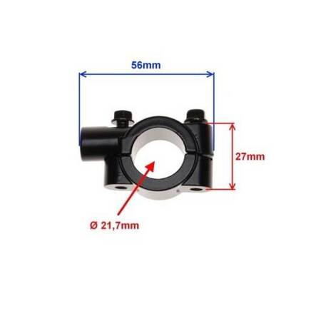 Universal mirror M8 / clamp angular shape (right / left) for moped moped Simson