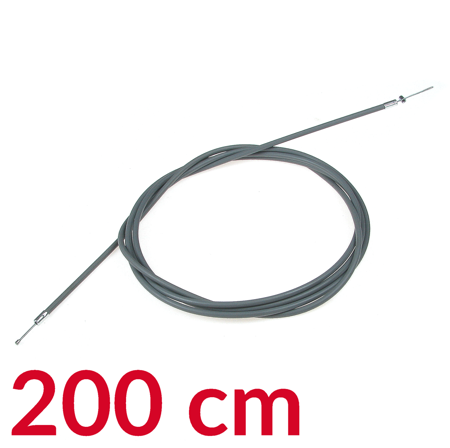 Universal throttle cable including screw nipple 2m can be shortened Aprilia Scooter Yamaha - gray