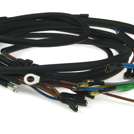 Wiring harness for Hercules Prima 5S with external ignition coil | with colored wiring diagram